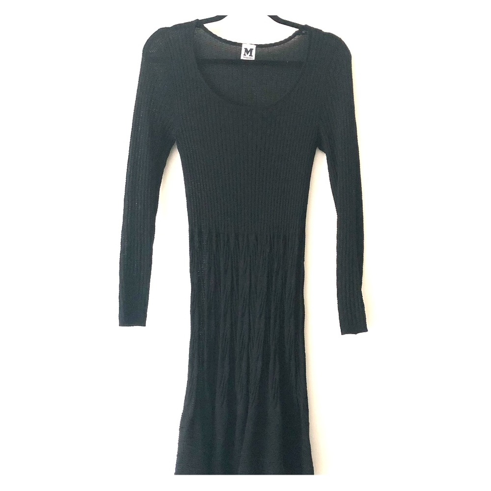 M by Missoni Black Patterned Knit Dress, Small